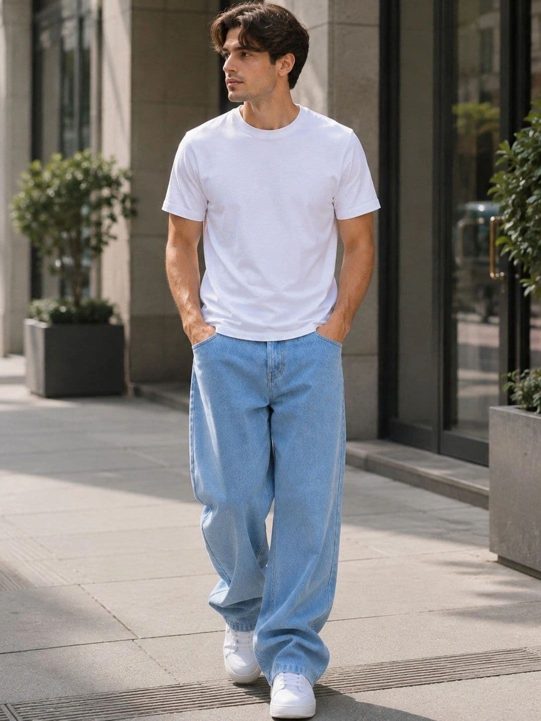 DENIM HAWK Men Classic Straight Fit Mid-Rise Stretchable Jeans - view 1