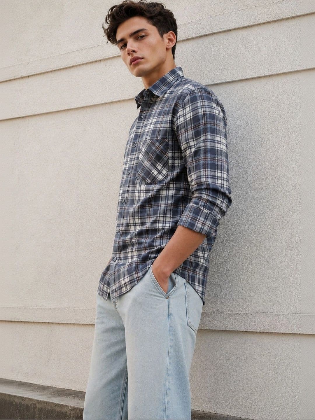 Metronaut Men Comfort Checked Casual Shirt thumbnail 3