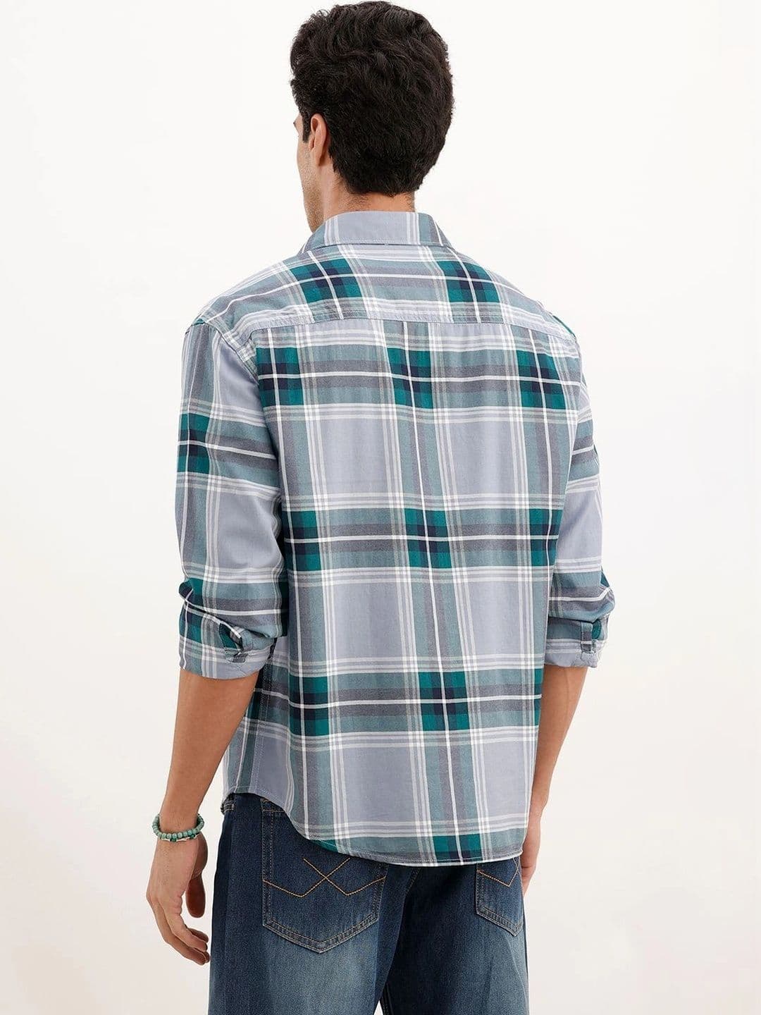 WROGN Men Comfort Tartan Checks Checked Casual Shirt thumbnail 3