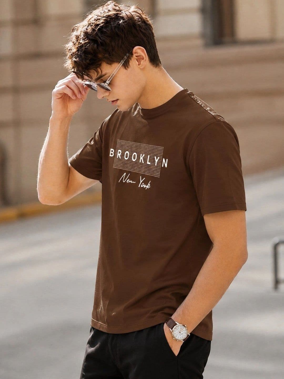 Moda Rapido Men Typography Printed T-shirt thumbnail 3