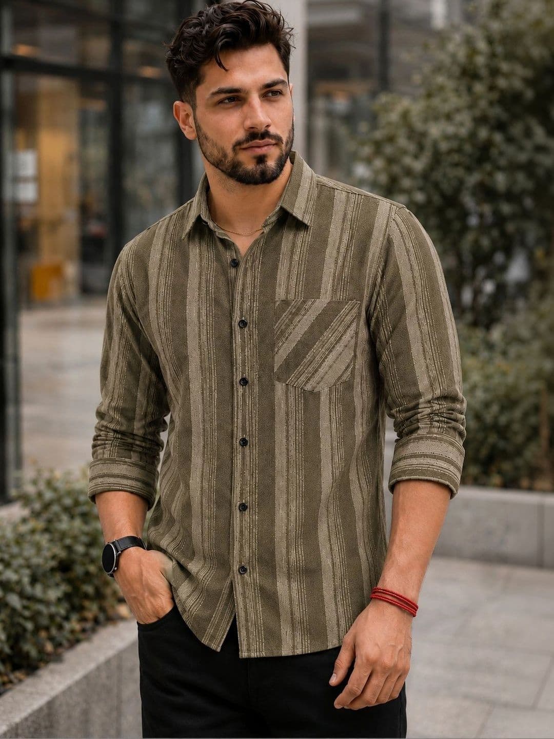 Metronaut Men Comfort Striped Casual Shirt thumbnail 3