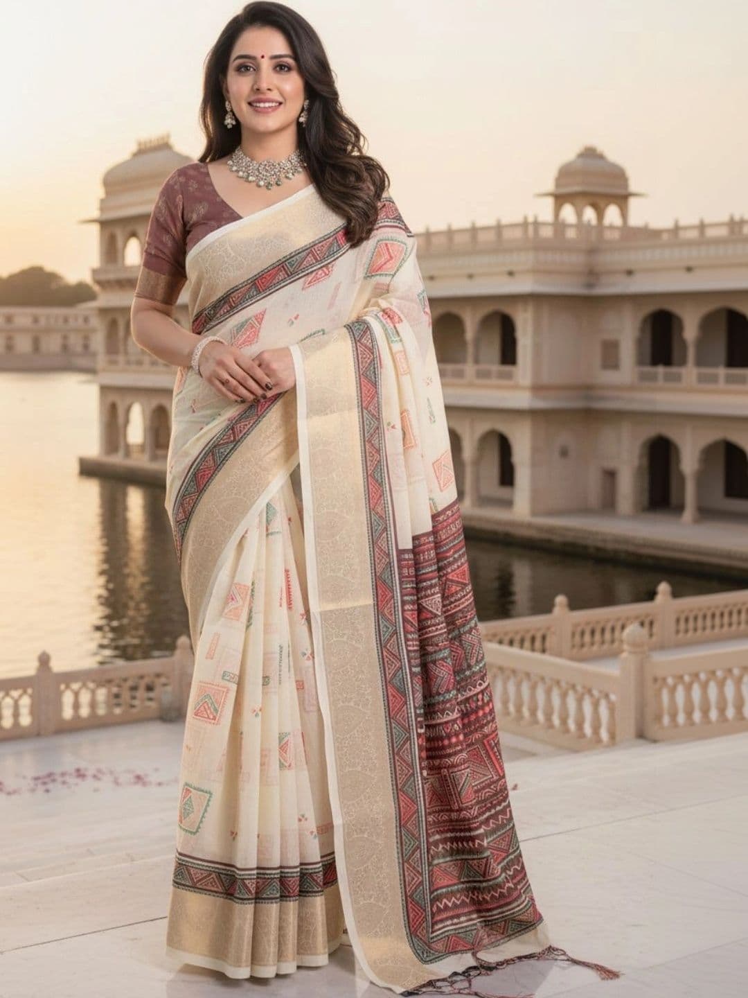 Mitera Woven Design Silk Blend Designer Saree - view 1