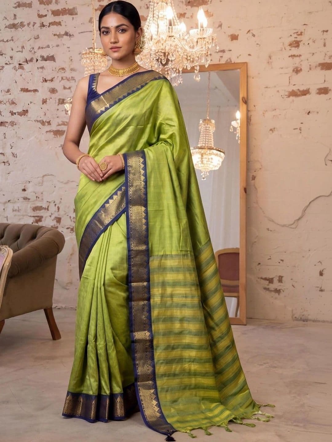 SAMANTHA Woven Design Zari Silk Blend Banarasi Saree - view 1