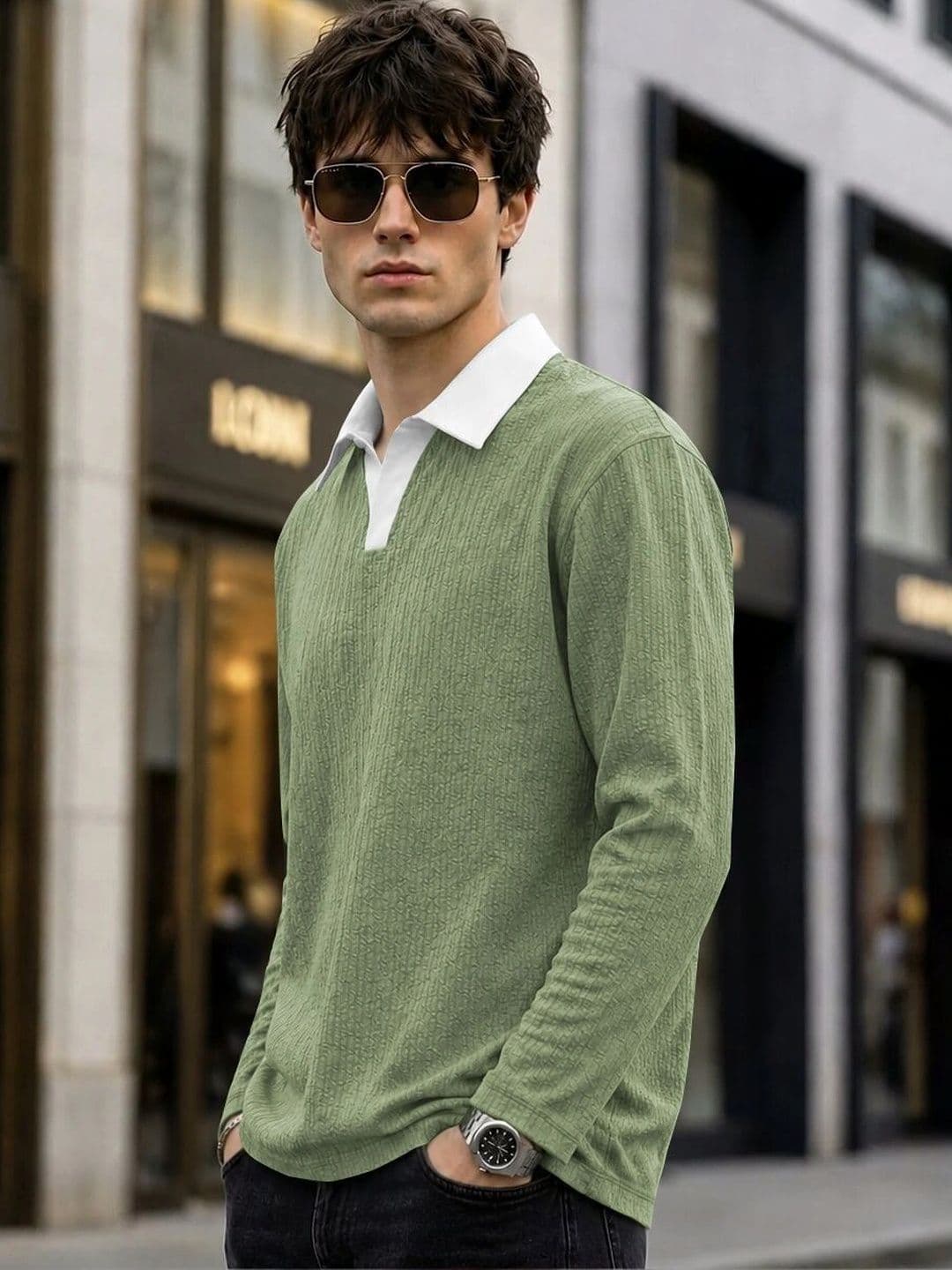 SZN Men Polo Collar T-shirt thumbnail 2