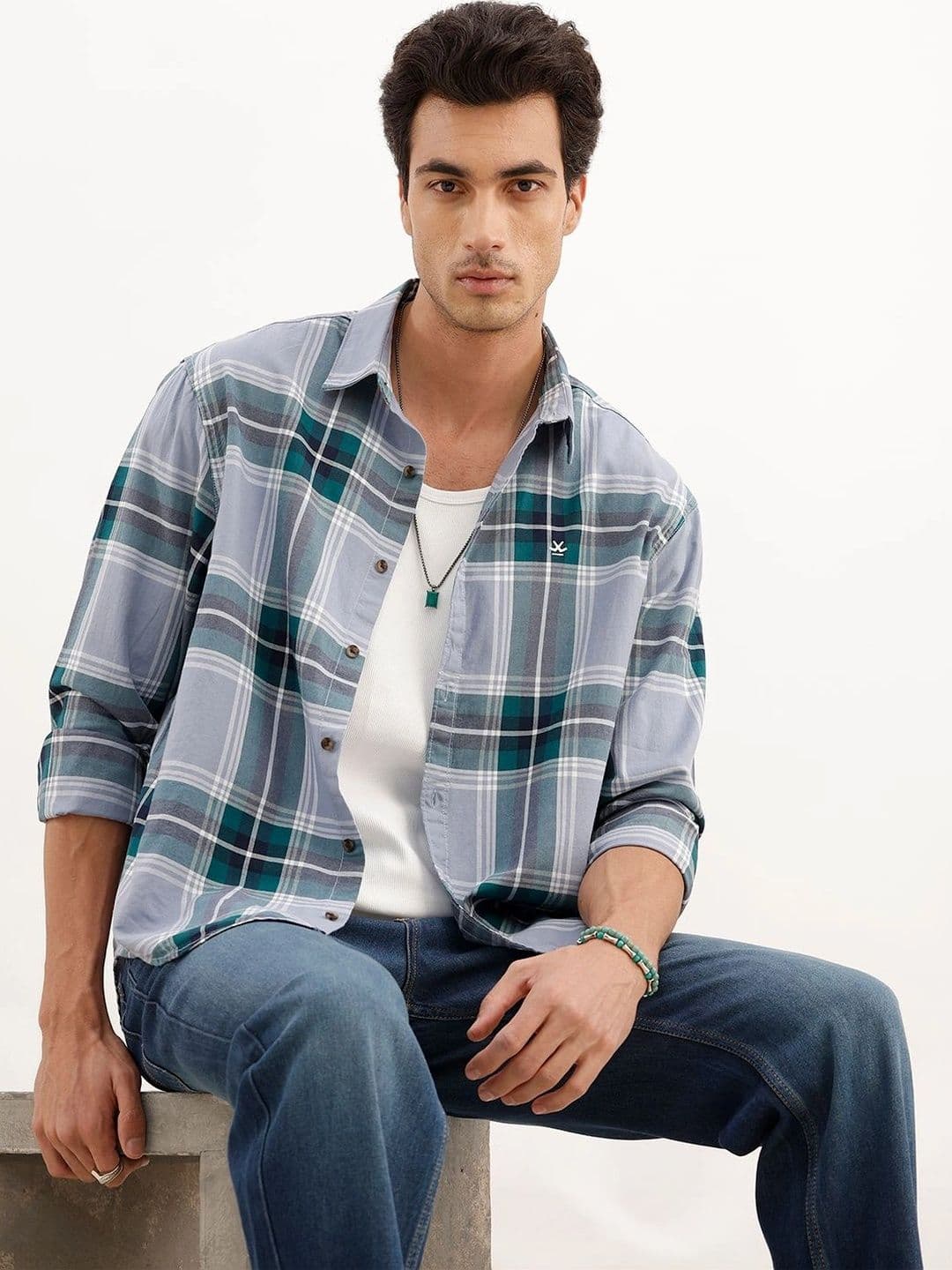WROGN Men Comfort Tartan Checks Checked Casual Shirt - view 1