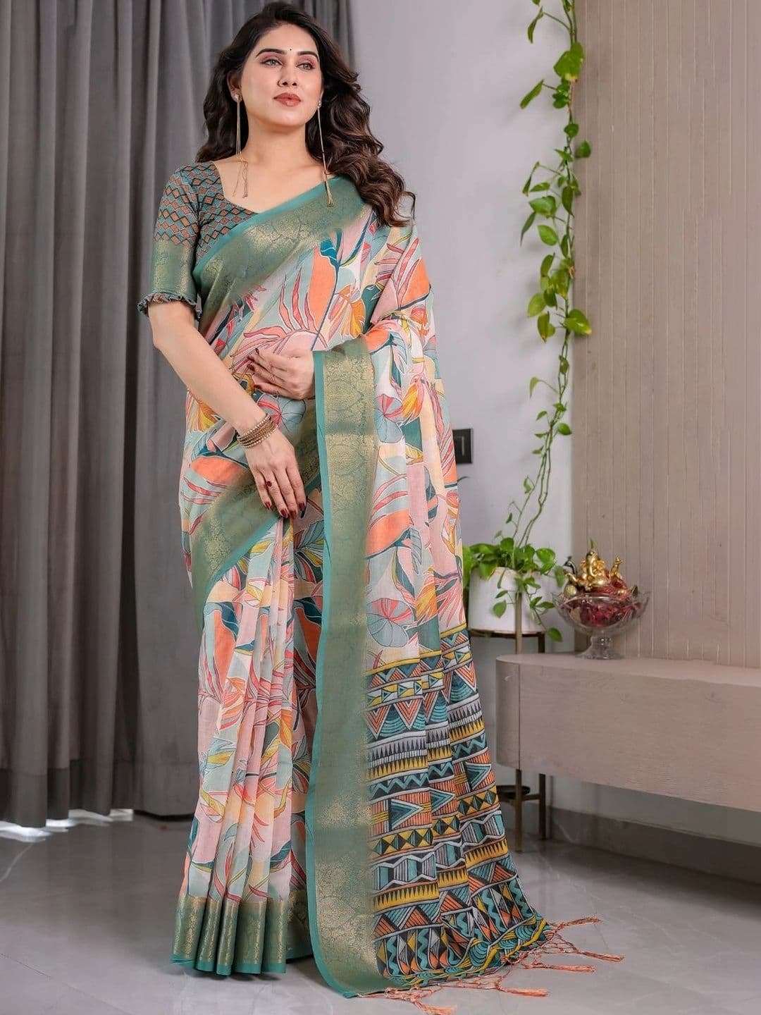 Mitera Silk Blend Designer Saree - view 1