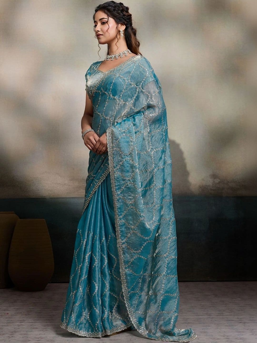 Mitera Floral Pure Chiffon Designer Saree thumbnail 4