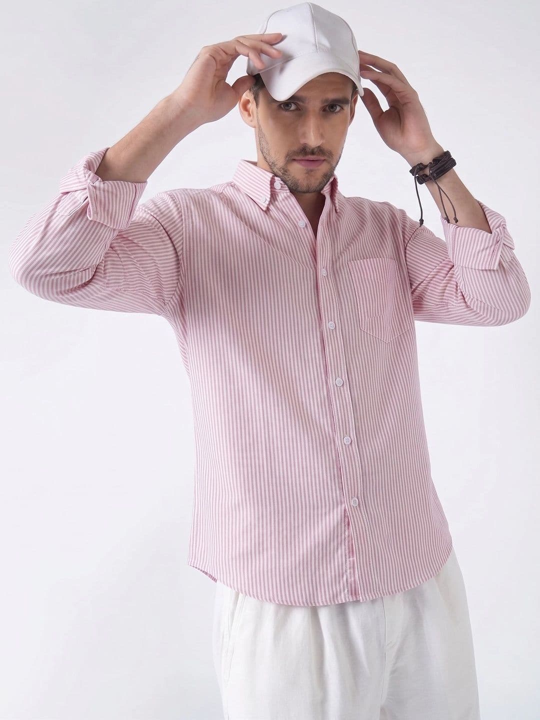 R.Code by The Roadster Life Co. Men Standard Striped Casual Shirt thumbnail 3