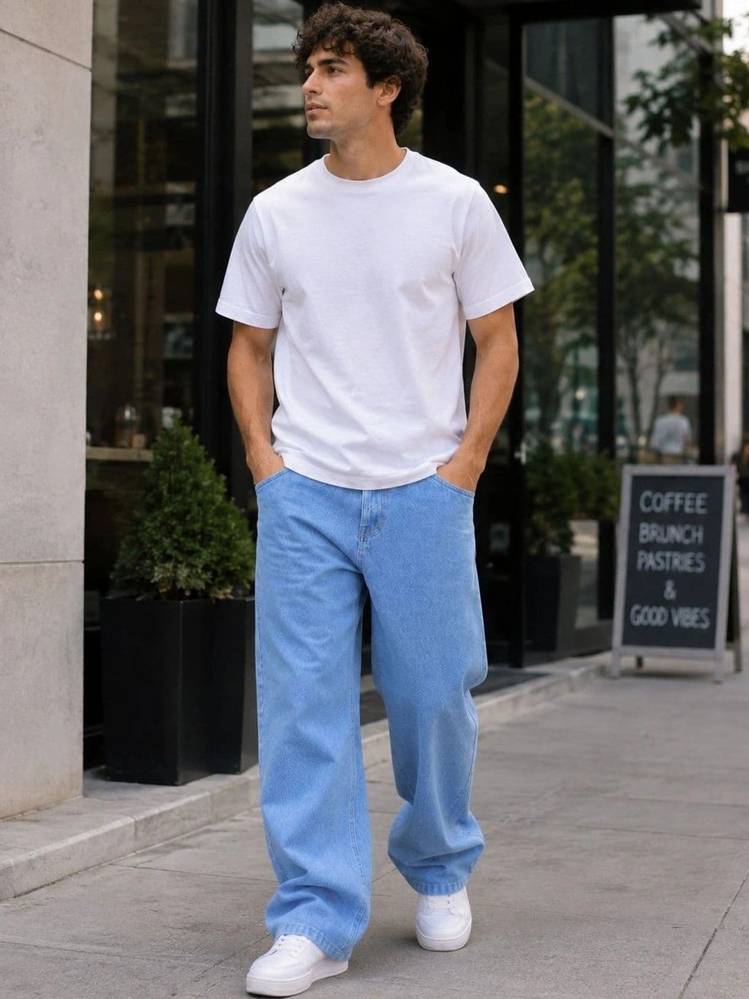 DENIM HAWK Men Classic Straight Fit Mid-Rise Stretchable Jeans - view 1