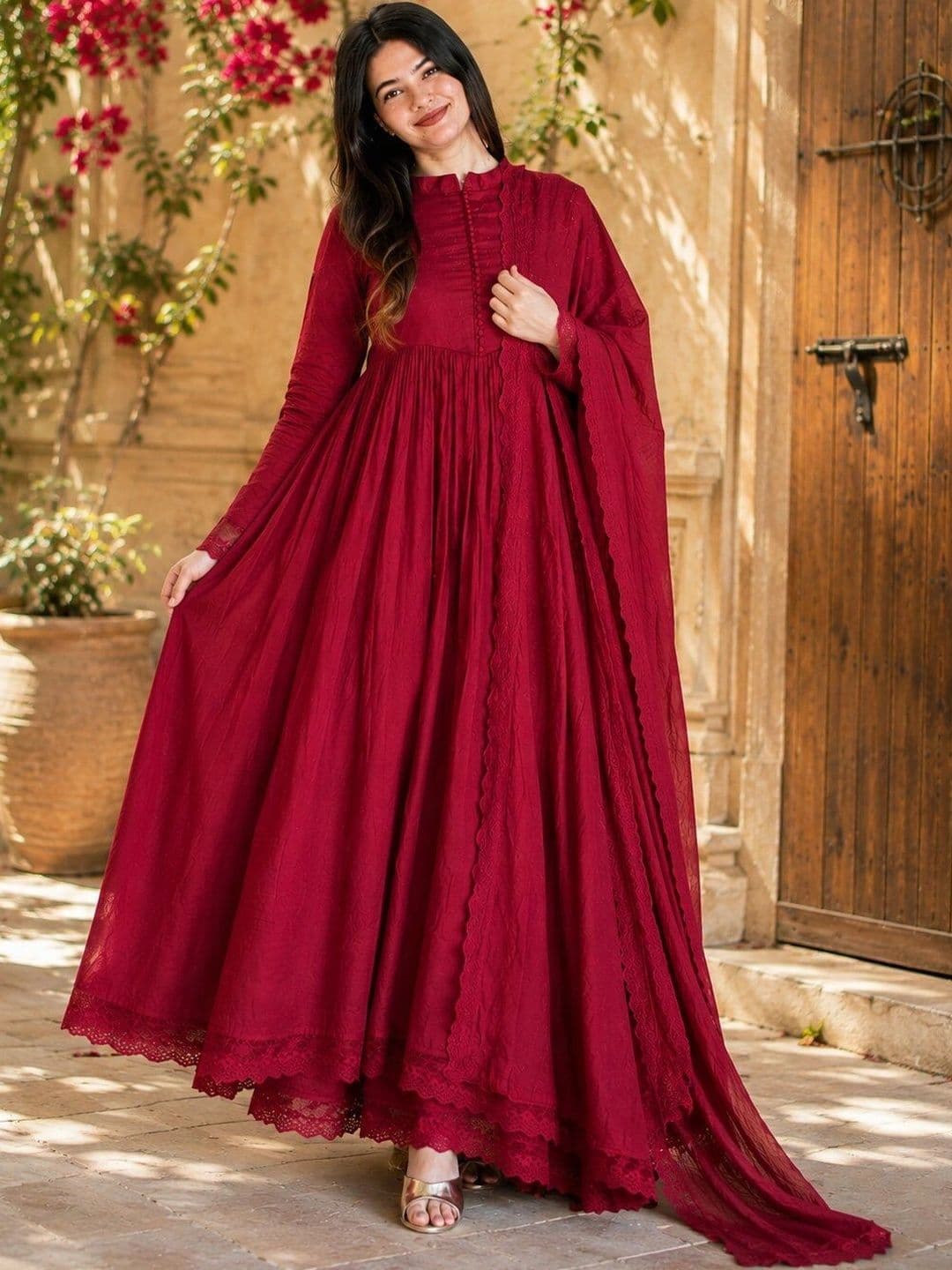 KALINI Women Empire Kurta with Palazzos & With Dupatta - view 1