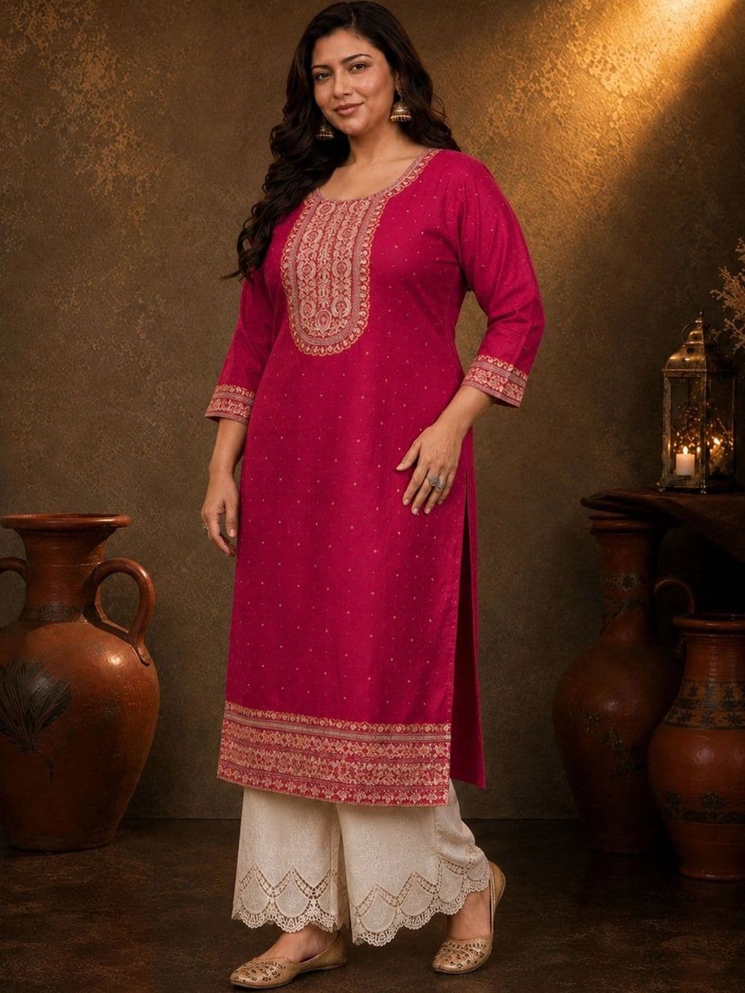 FULL BLOOM Women Embroidered Thread Work Kurta thumbnail 6