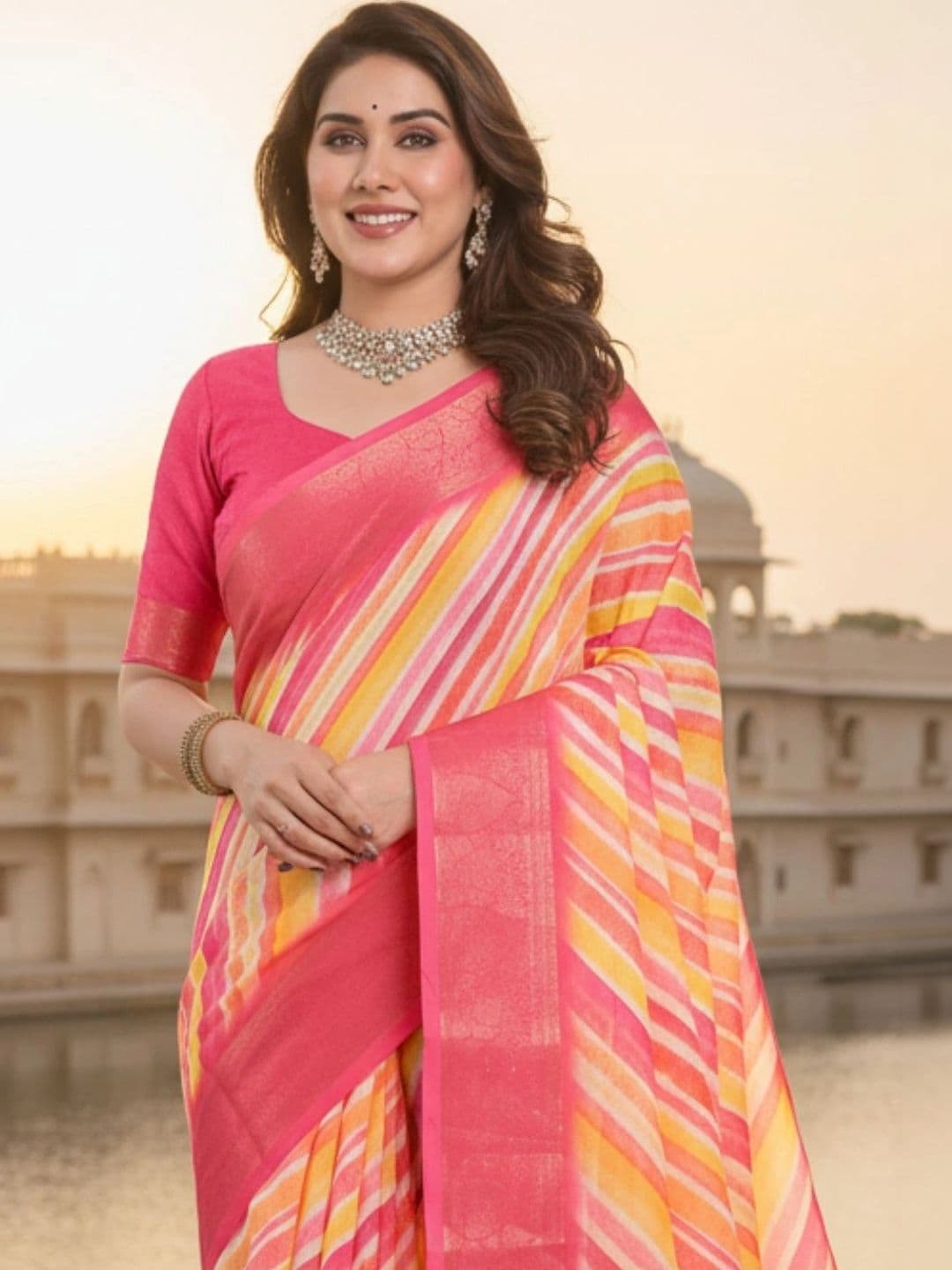 Mitera Silk Blend Designer Saree thumbnail 2