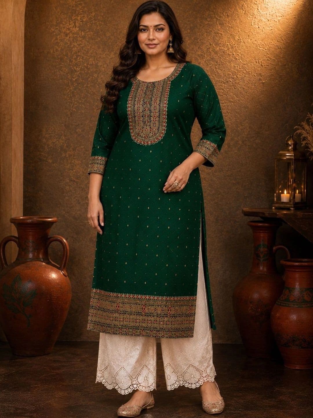 FULL BLOOM Women Embroidered Thread Work Kurta - view 1
