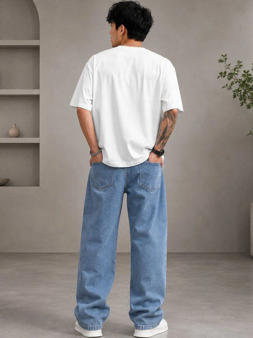 HIGH DENIM Men Straight Fit Mid-Rise Stretchable Jeans thumbnail 4