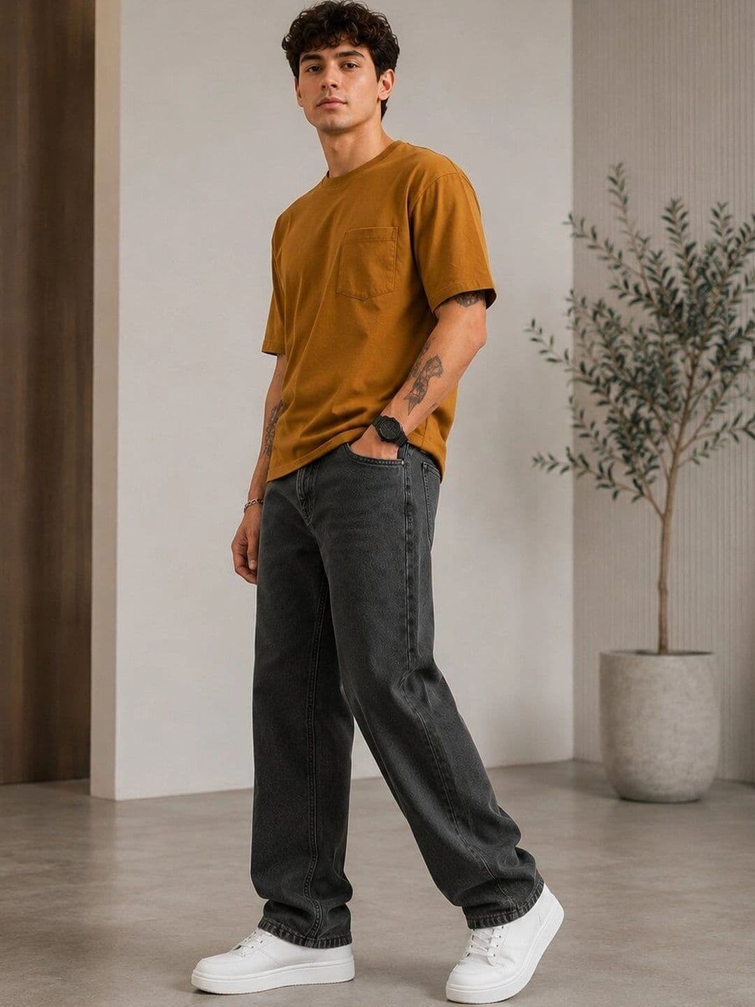 HIGH DENIM Men Straight Fit Mid-Rise Stretchable Jeans thumbnail 4