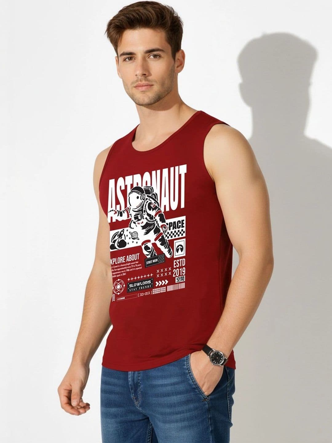 SLOWLORIS Men  Pack of  2 Printed T-shirt thumbnail 6