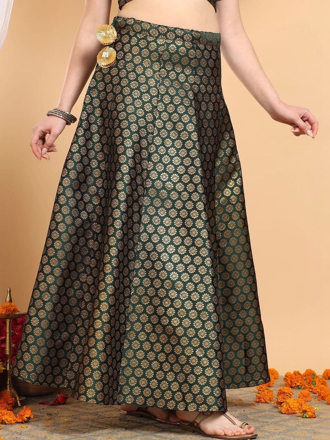 Frolic Rolic Women Floral Maxi Flared Skirt thumbnail 4