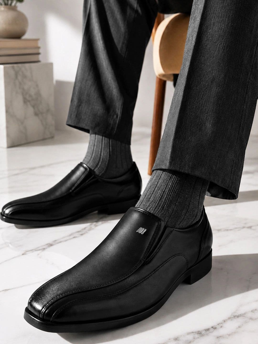 Killer Men Leather Pointed Toe Slip-On Slip-On Shoes Formal Shoes thumbnail 4