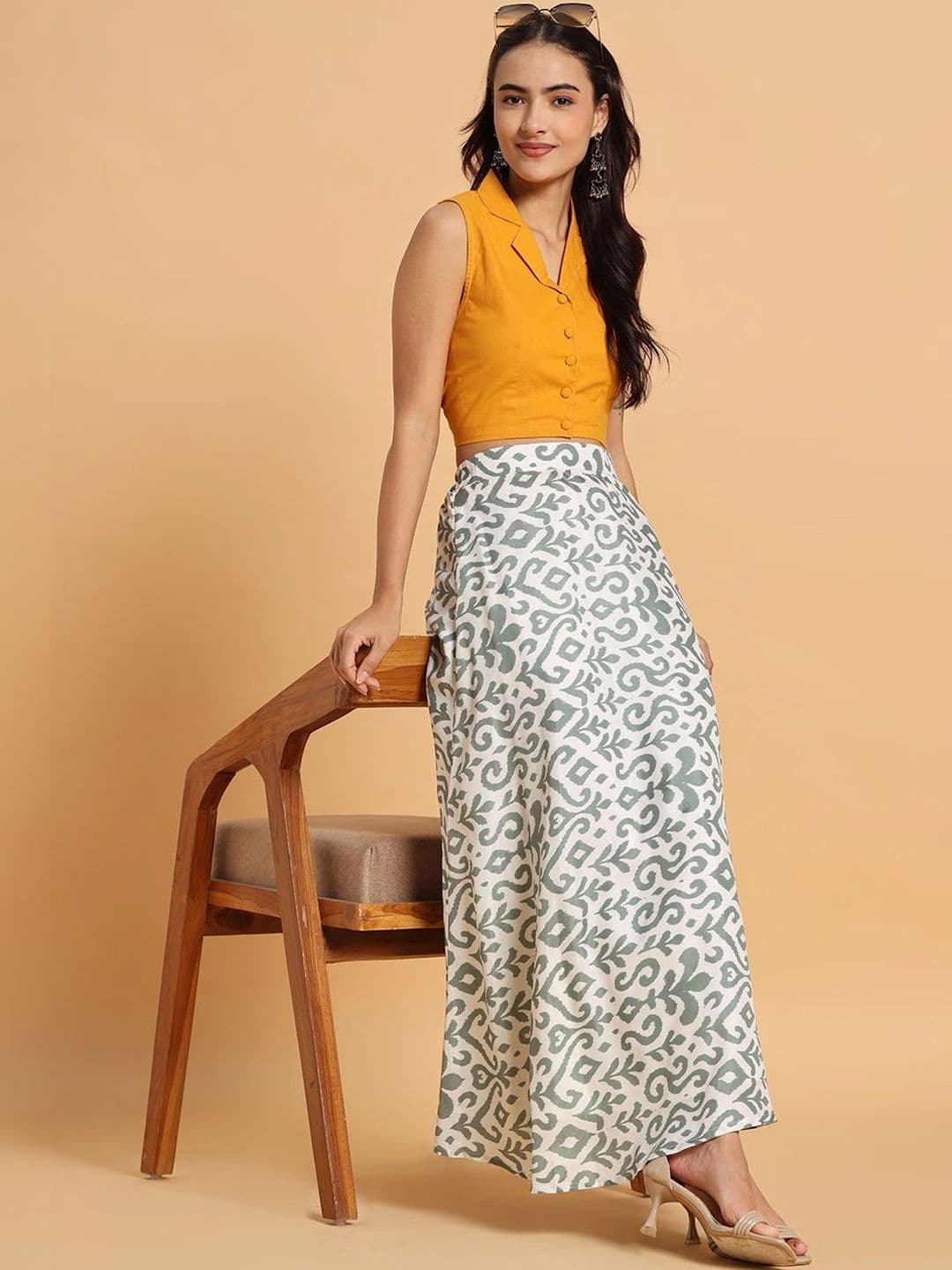 Frolic Rolic Women Abstract Maxi A-Line Skirt thumbnail 3