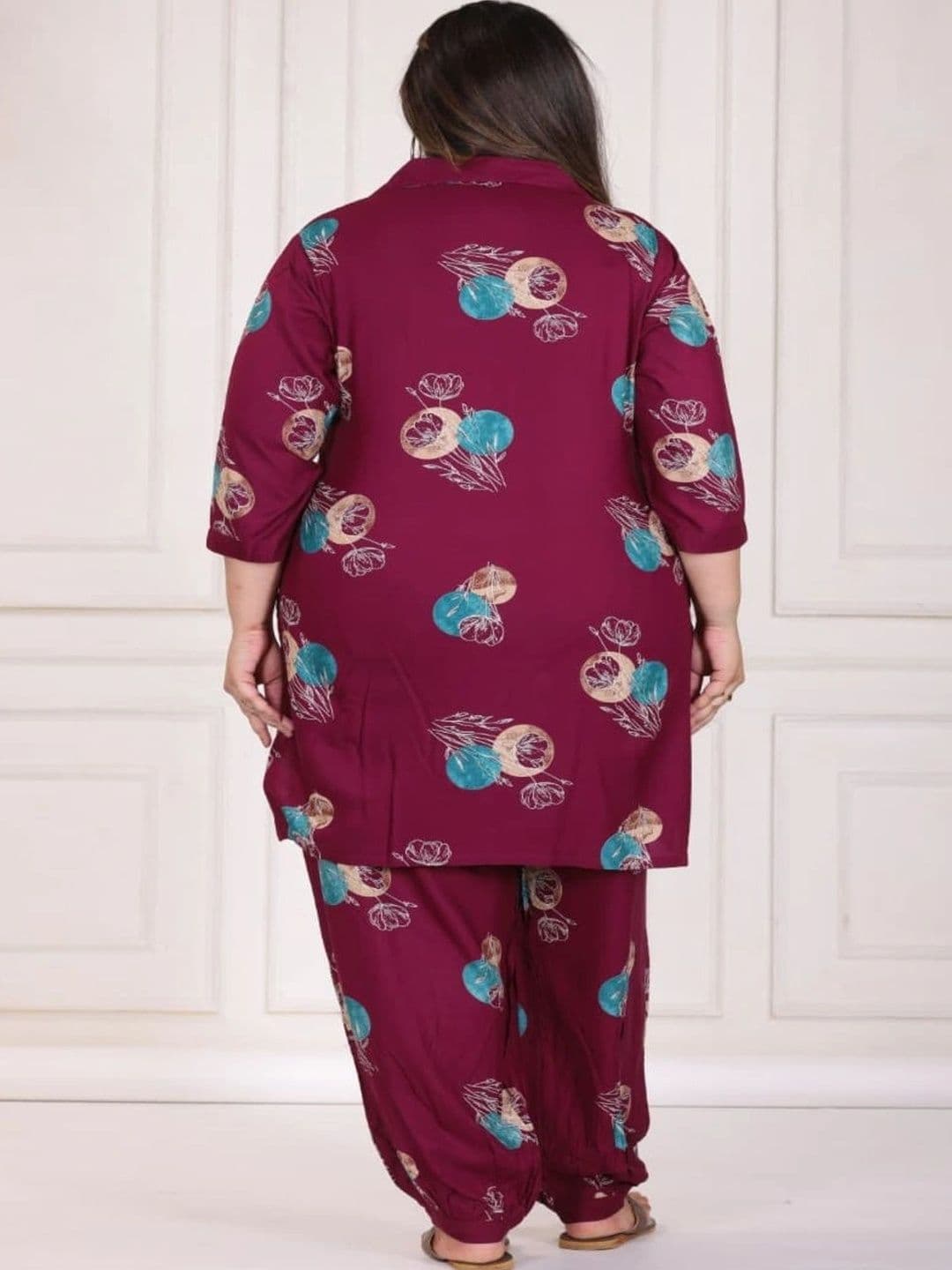 Sandhya's Plus Women Ethnic Motifs Printed Regular Kurta with Patiala thumbnail 4