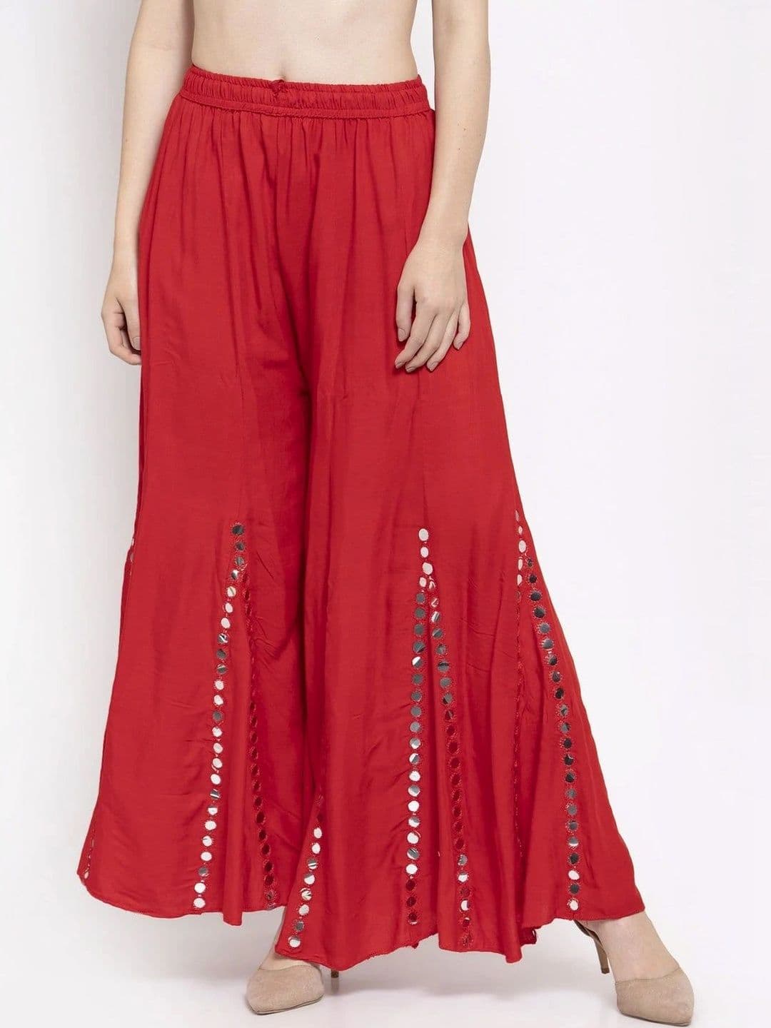 Meyara Women Embellished Knitted Ethnic Palazzos thumbnail 3
