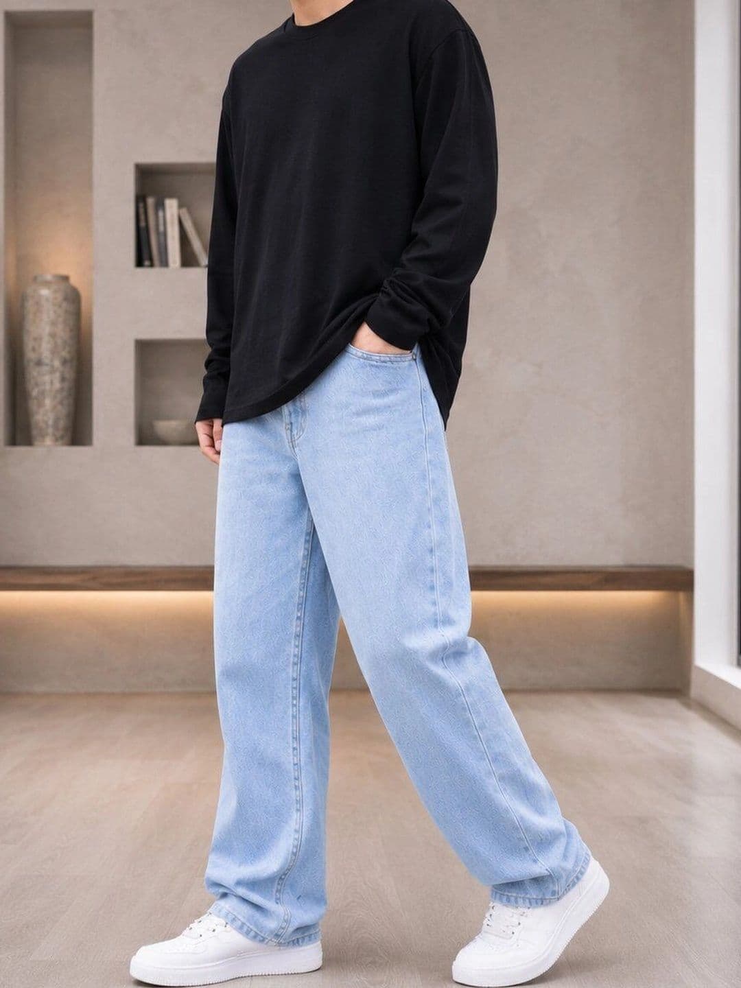 HIGH DENIM Men Straight Fit Mid-Rise Stretchable Jeans thumbnail 4