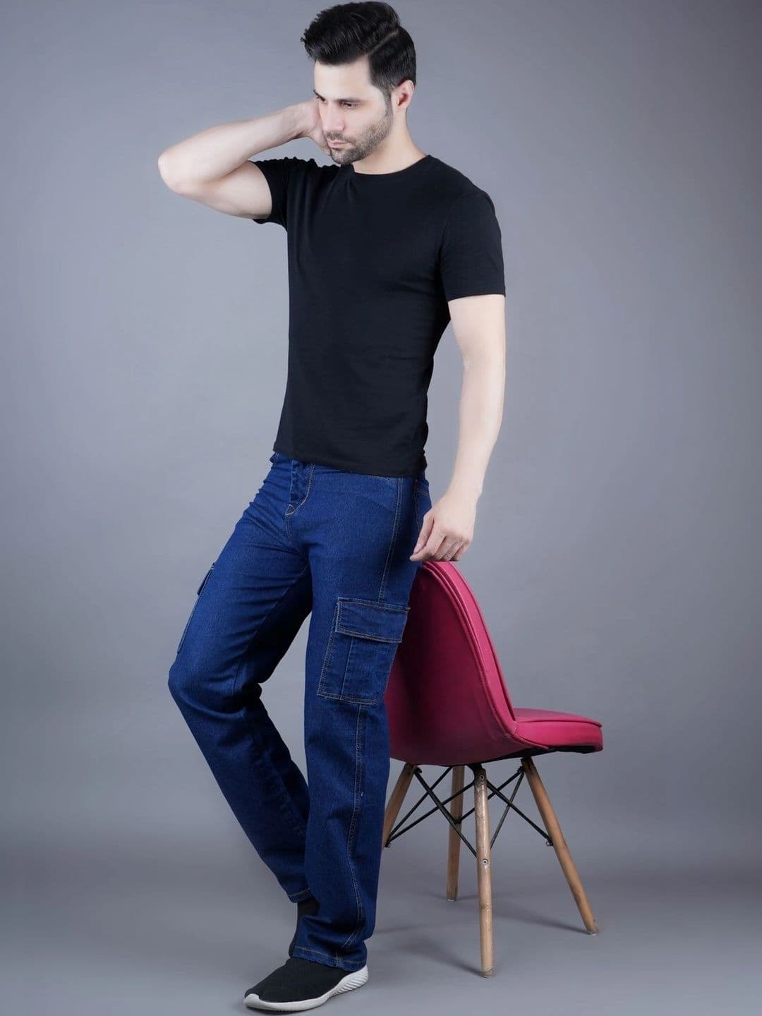 R.Code by The Roadster Life Co. Men Classic Regular Fit Mid-Rise Stretchable Jeans thumbnail 4