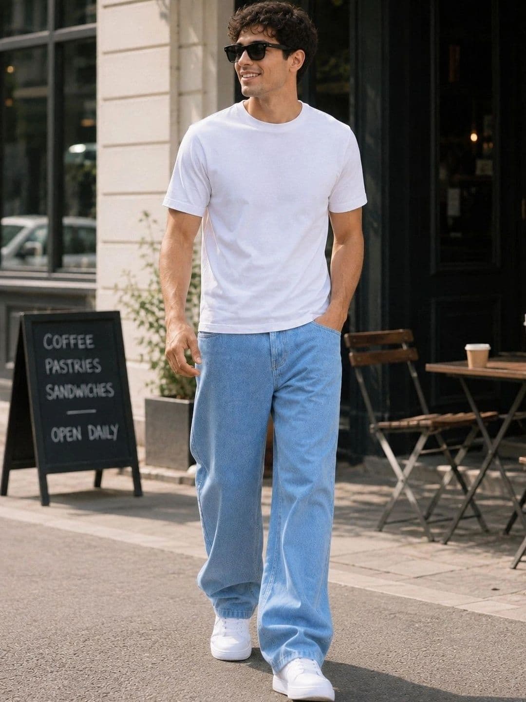 DENIM HAWK Men Classic Straight Fit Mid-Rise Stretchable Jeans - view 1