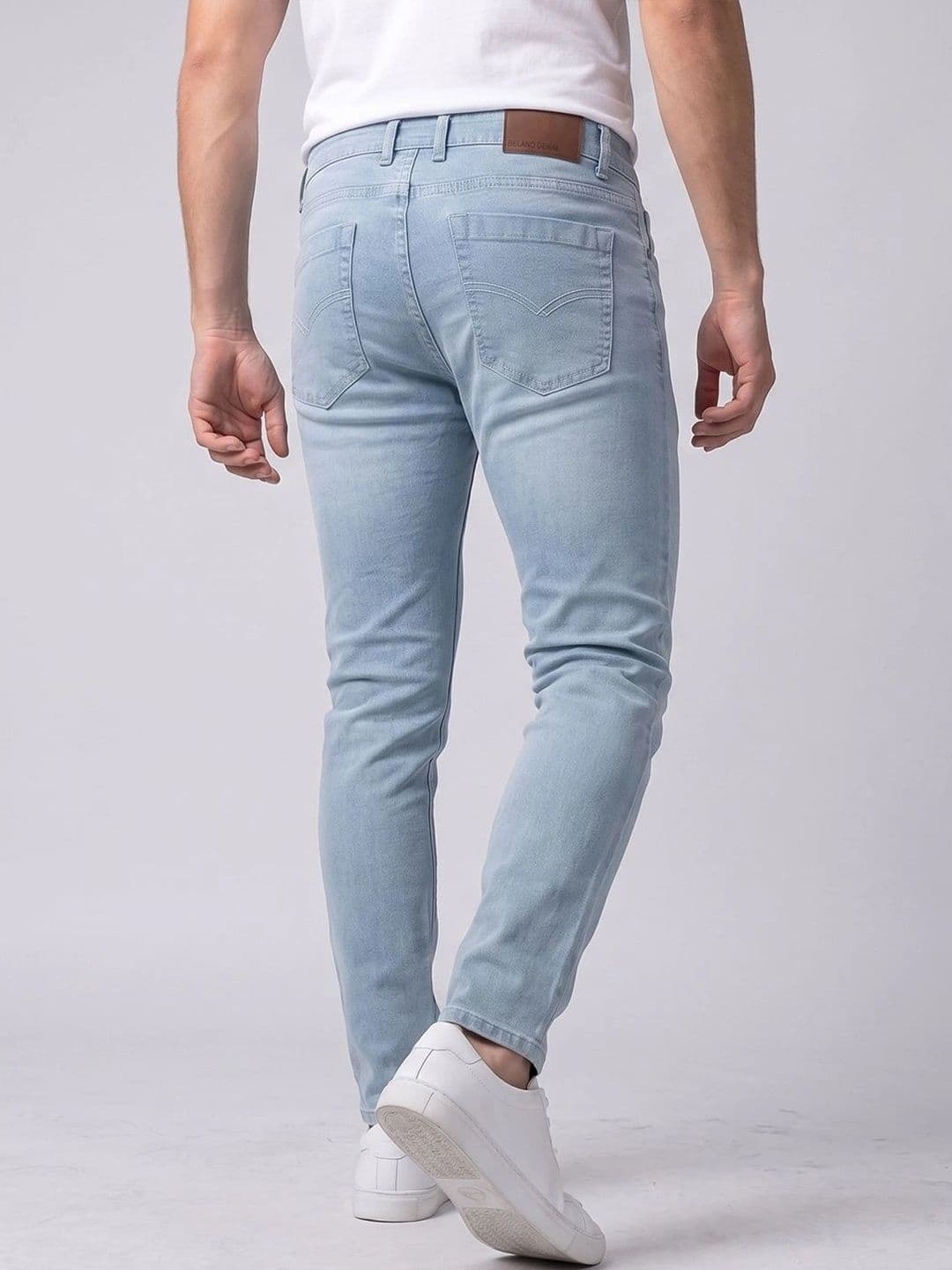 BELANO Men Comfort Slim Fit Mid-Rise Heavy Fade Stretchable Jeans thumbnail 2