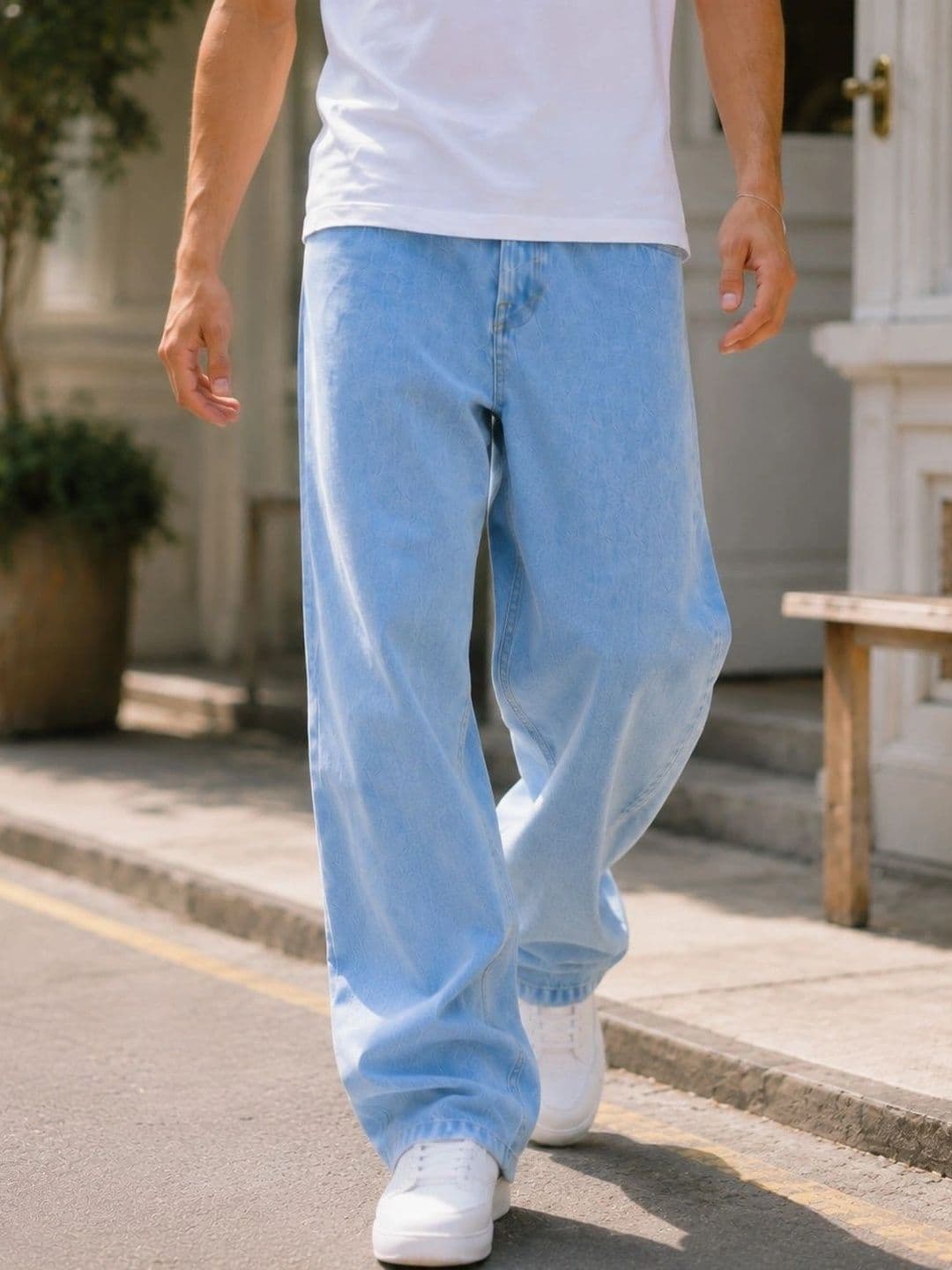DENIM HAWK Men Classic Straight Fit Mid-Rise Stretchable Jeans thumbnail 4