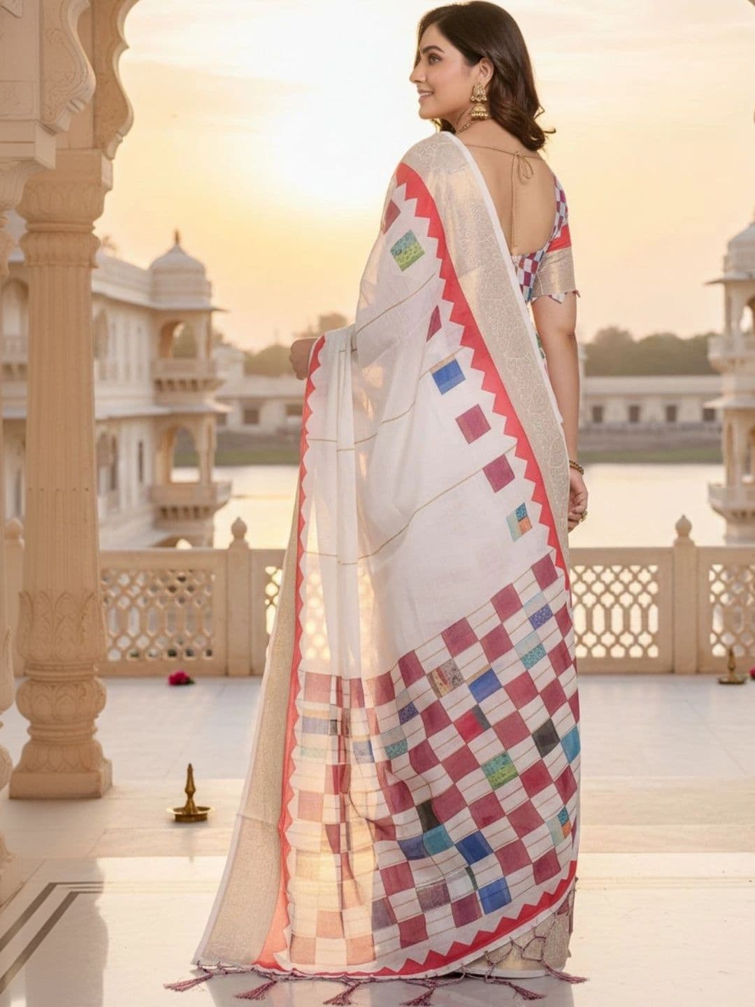 Mitera Silk Blend Designer Saree thumbnail 3