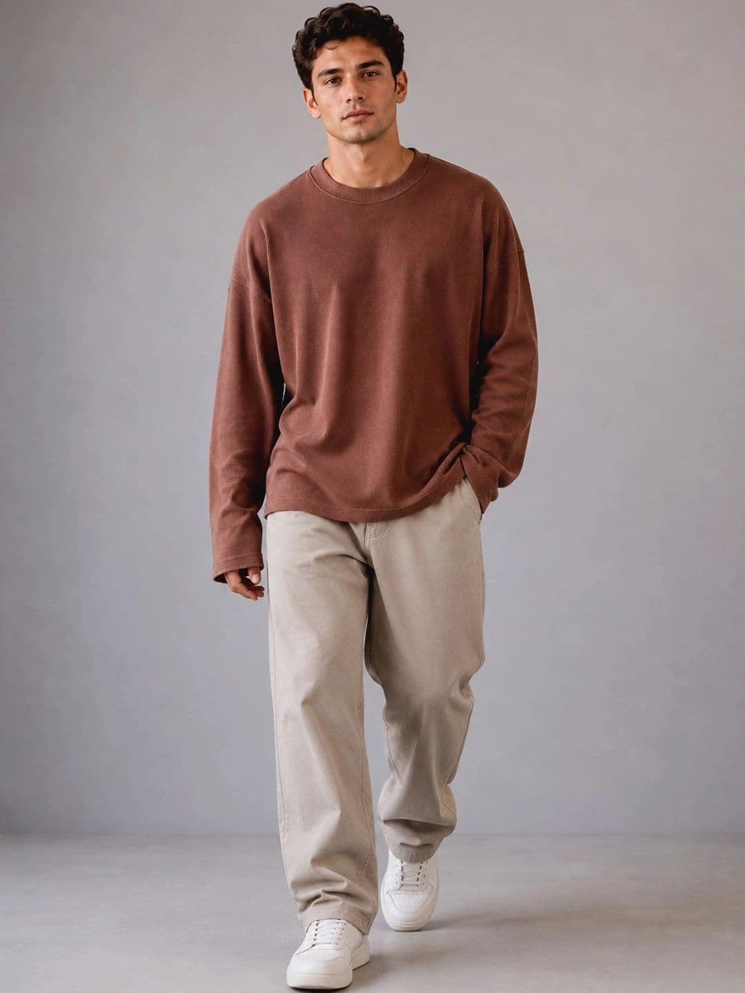 BRAHMOR Men Drop-Shoulder Sleeves Boxy T-shirt thumbnail 4