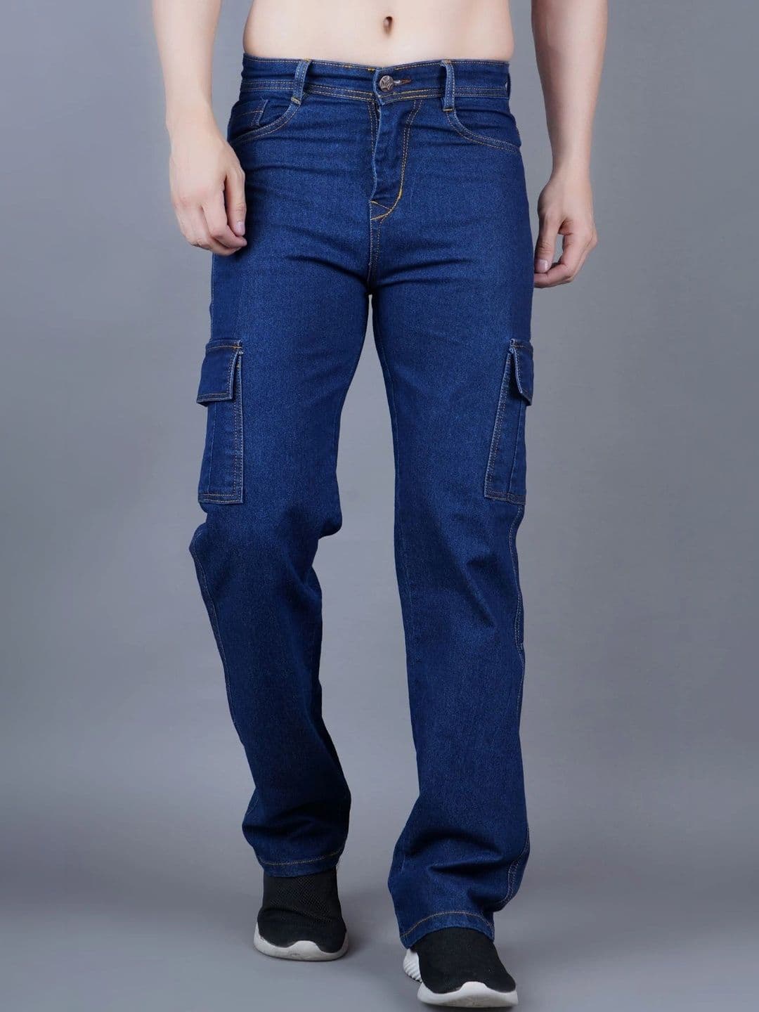 HERE&NOW Men Classic Regular Fit Mid-Rise Stretchable Jeans - view 1