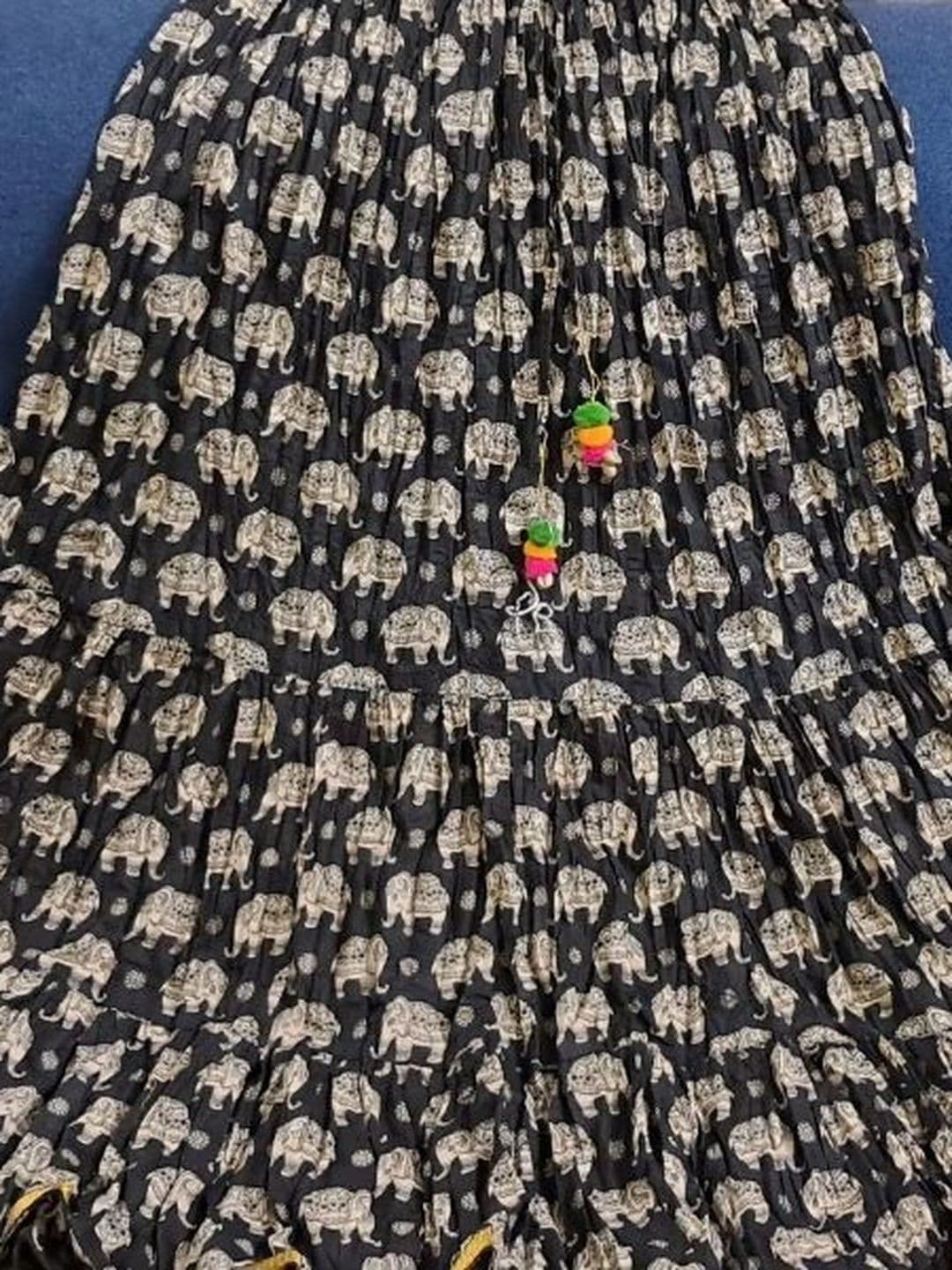 Pallakriti Fabrics Women Pure Cotton Blend Cotton Cambric Animal Maxi Flared Skirt thumbnail 2