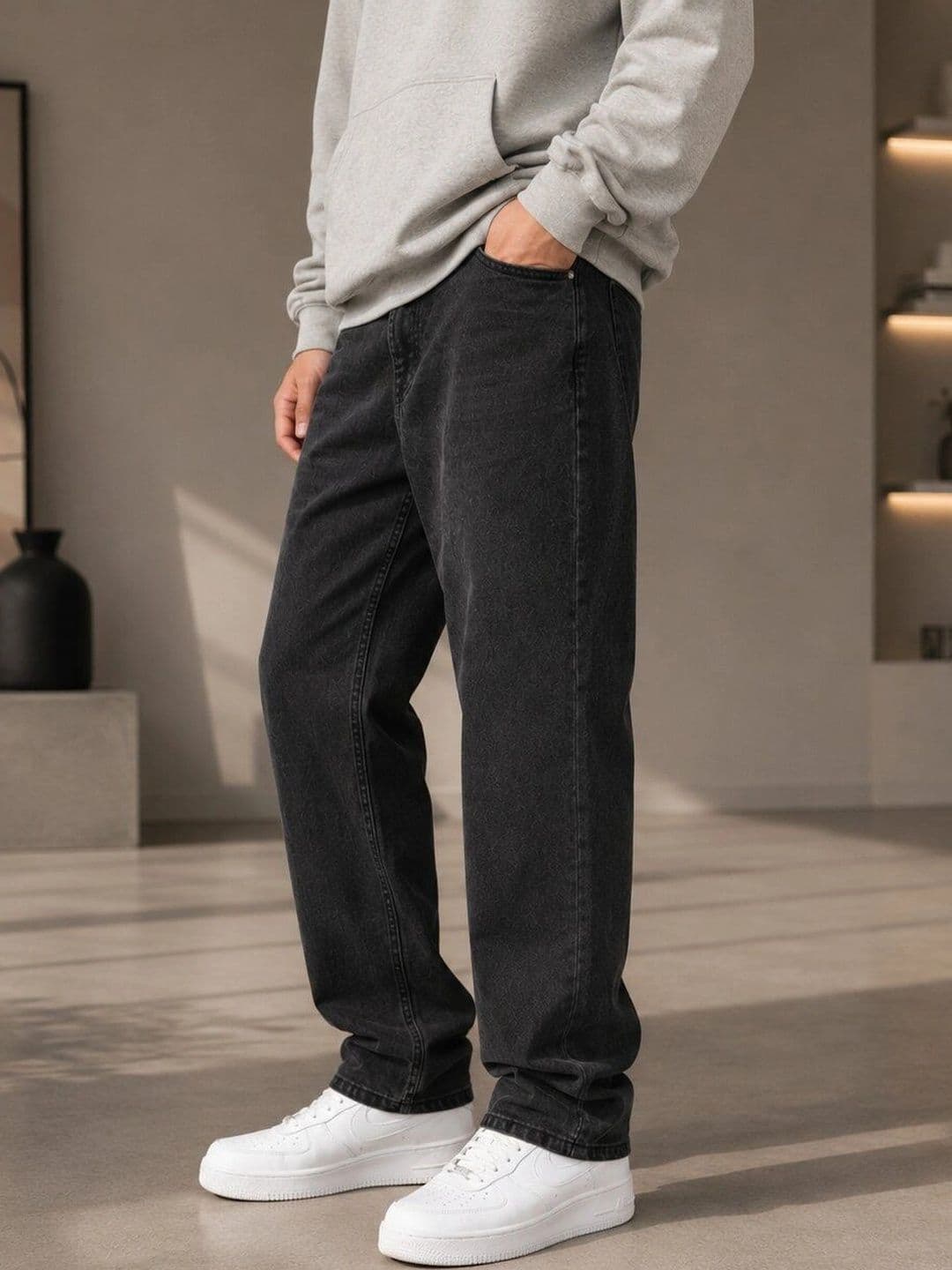 HIGH DENIM Men Straight Fit Mid-Rise Stretchable Jeans thumbnail 2