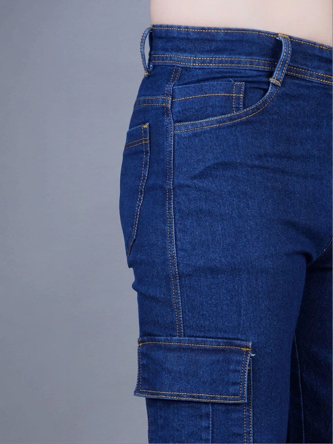 HERE&NOW Men Classic Regular Fit Mid-Rise Stretchable Jeans thumbnail 4