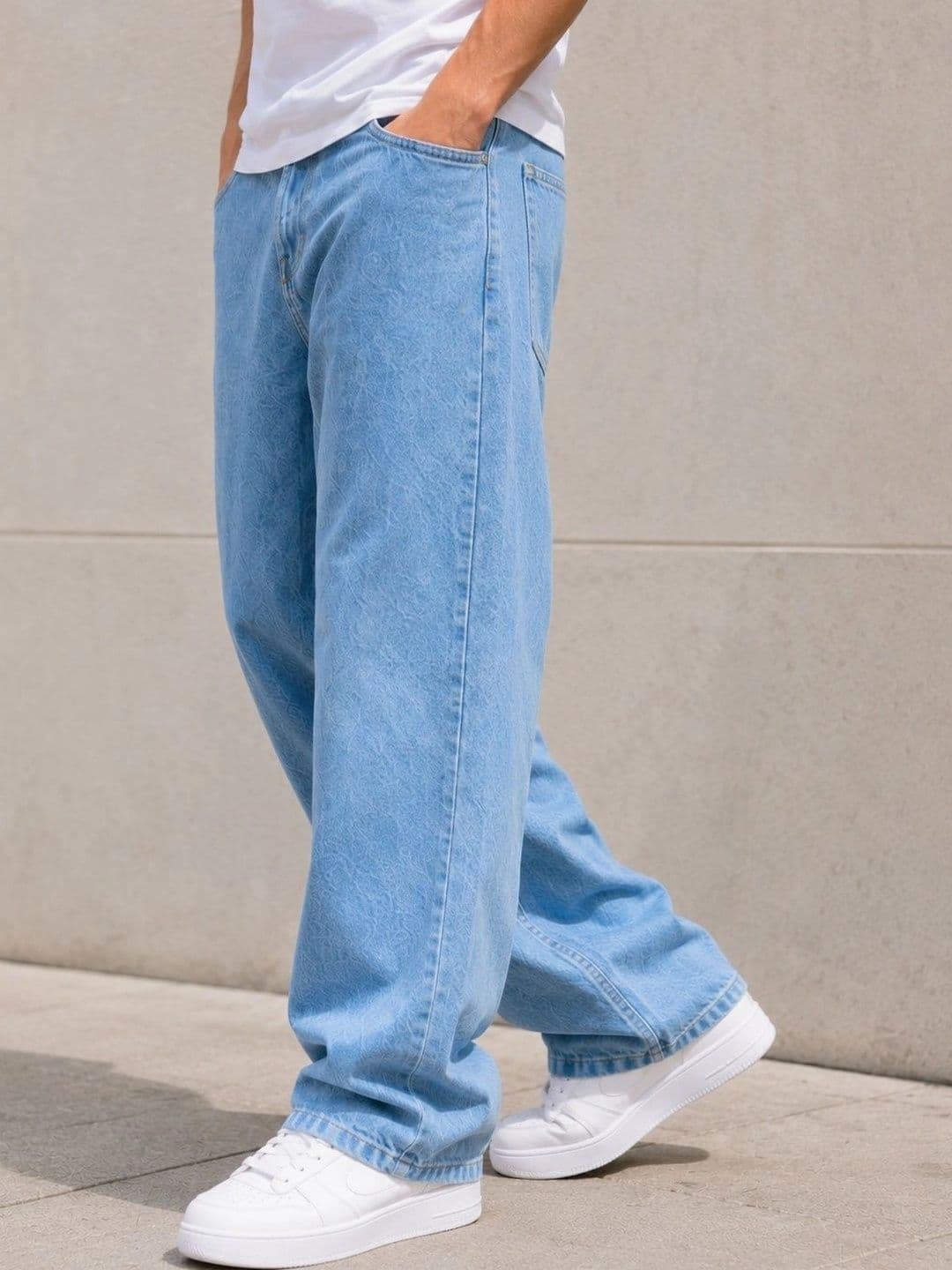DENIM HAWK Men Classic Straight Fit Mid-Rise Stretchable Jeans thumbnail 4