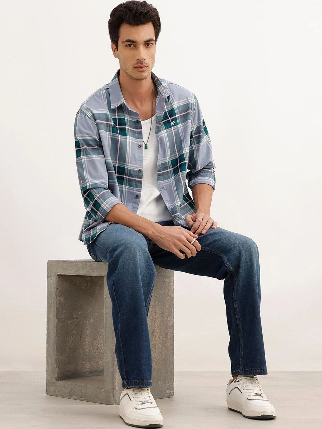 WROGN Men Comfort Tartan Checks Checked Casual Shirt thumbnail 2