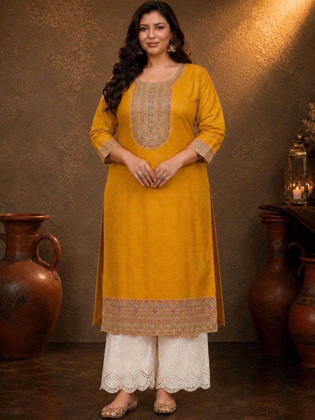 FULL BLOOM Women Embroidered Thread Work Kurta thumbnail 5