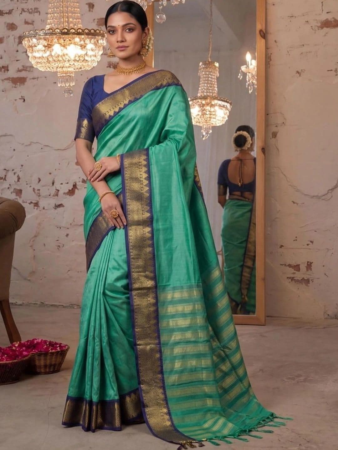 SAMANTHA Woven Design Zari Silk Blend Banarasi Saree - view 1