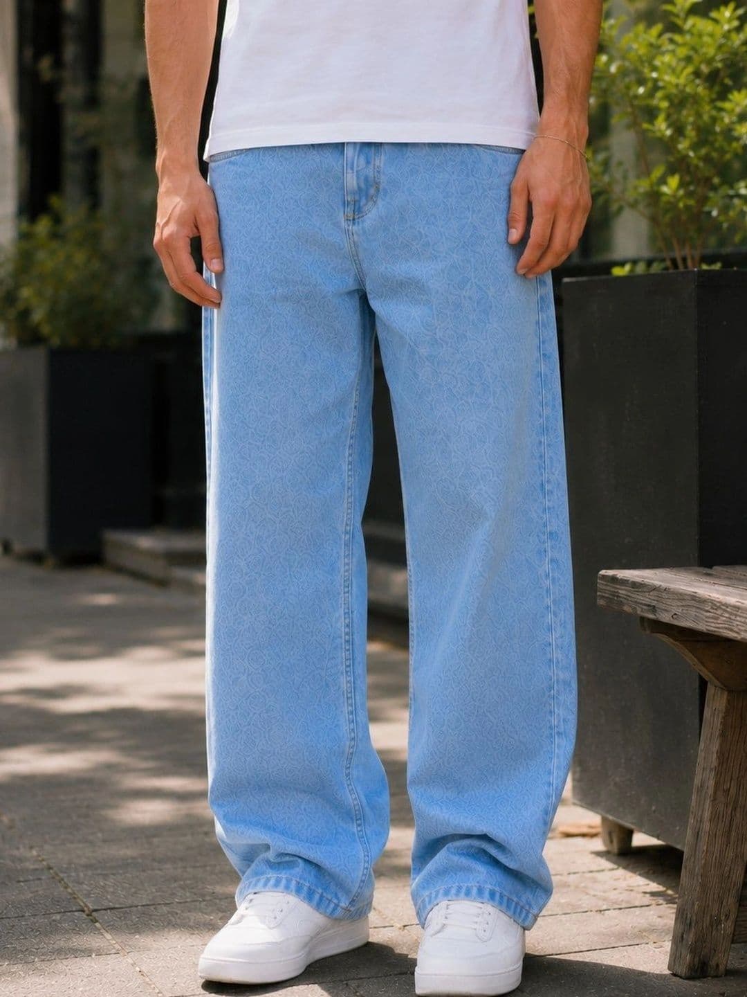 DENIM HAWK Men Classic Straight Fit Mid-Rise Stretchable Jeans thumbnail 4