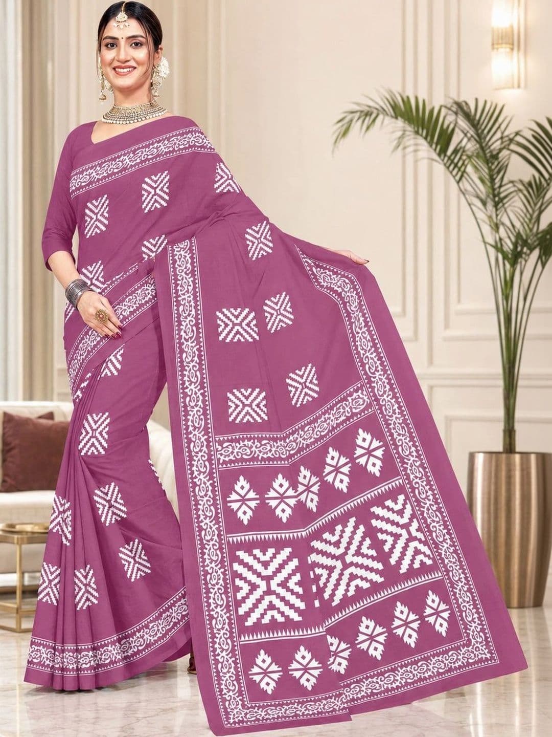 Karishma Pure Cotton Bagru Saree thumbnail 2