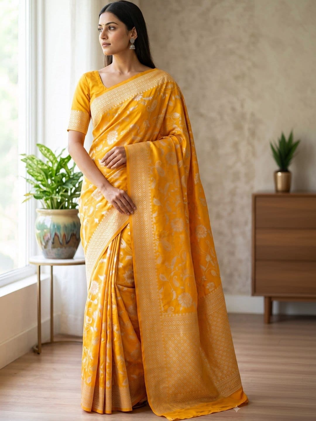 VastraVestit Woven Design Zari Art Silk Kanjeevaram Saree thumbnail 2
