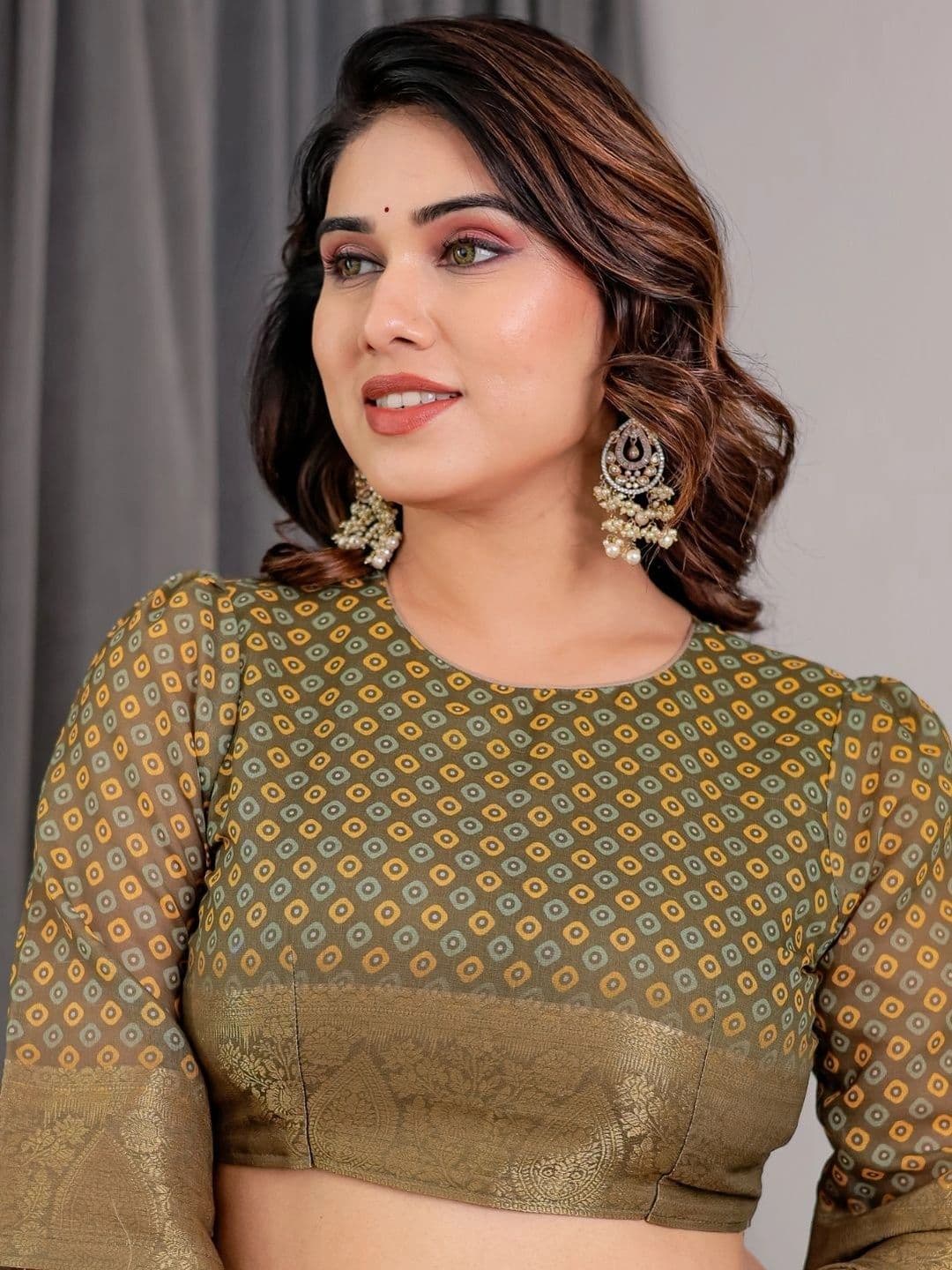 Mitera Kalamkari Zari Silk Blend Designer Saree thumbnail 4