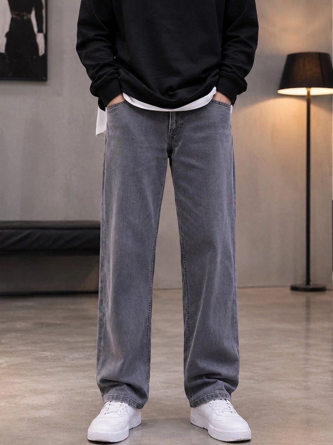 HIGH DENIM Men Straight Fit Mid-Rise Stretchable Jeans - view 1