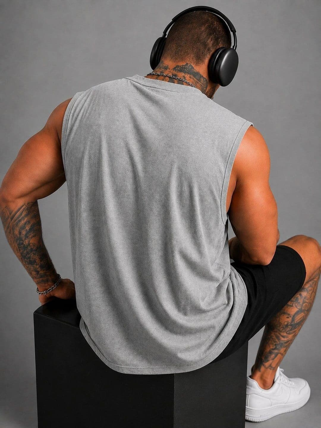 Moda Rapido Printed Cotton Blend Gym Vest thumbnail 5