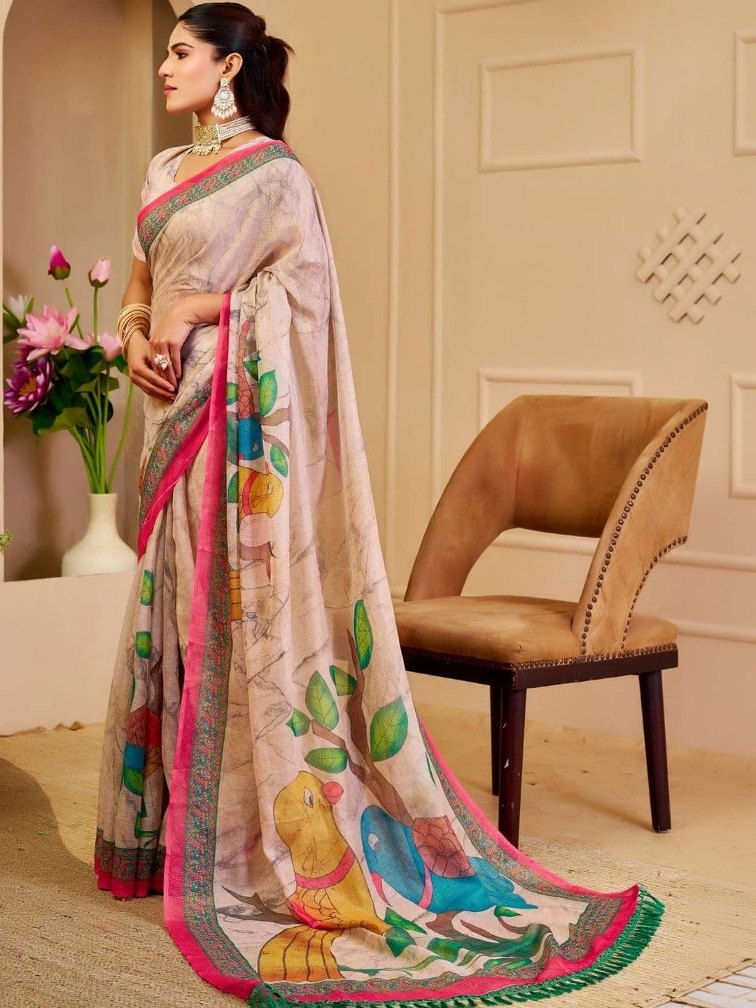 Mitera Tissue Designer Saree thumbnail 5
