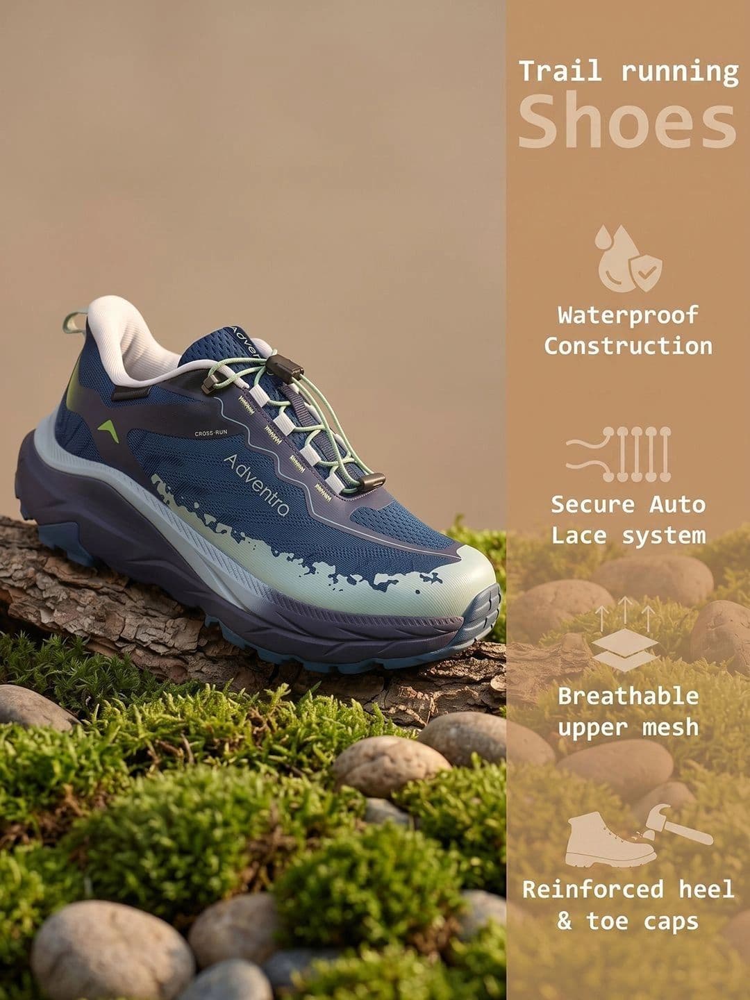 Adventra Sports Men Trekking Shoes thumbnail 3