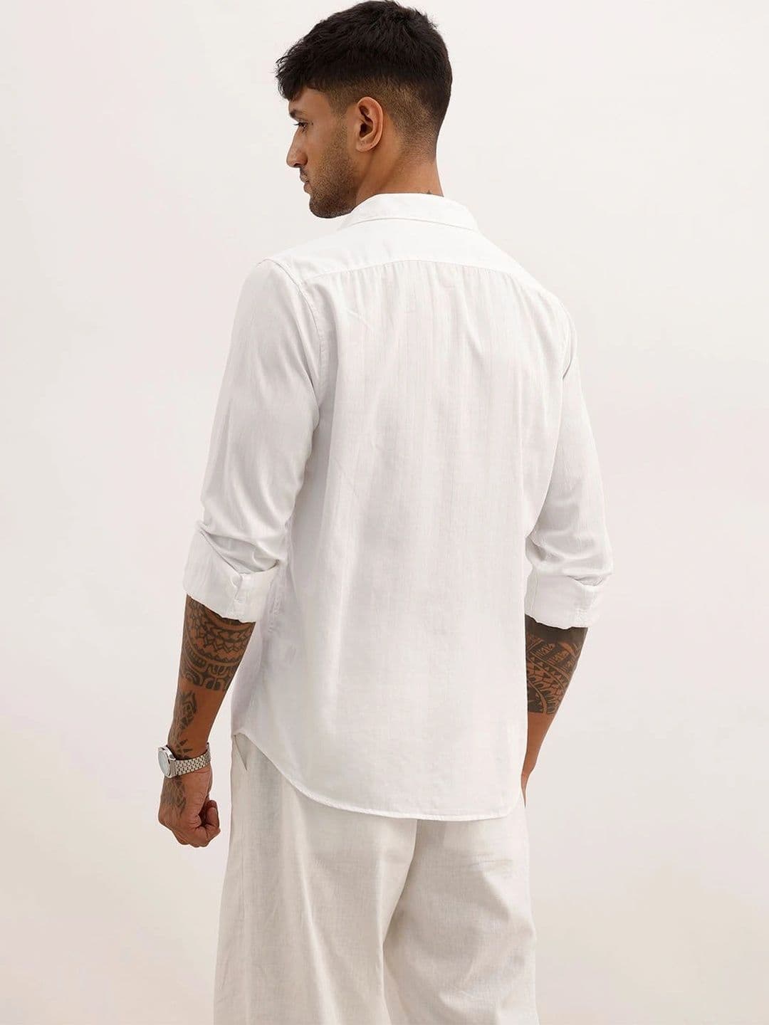 WROGN Men Slim Fit Striped Casual Shirt thumbnail 2