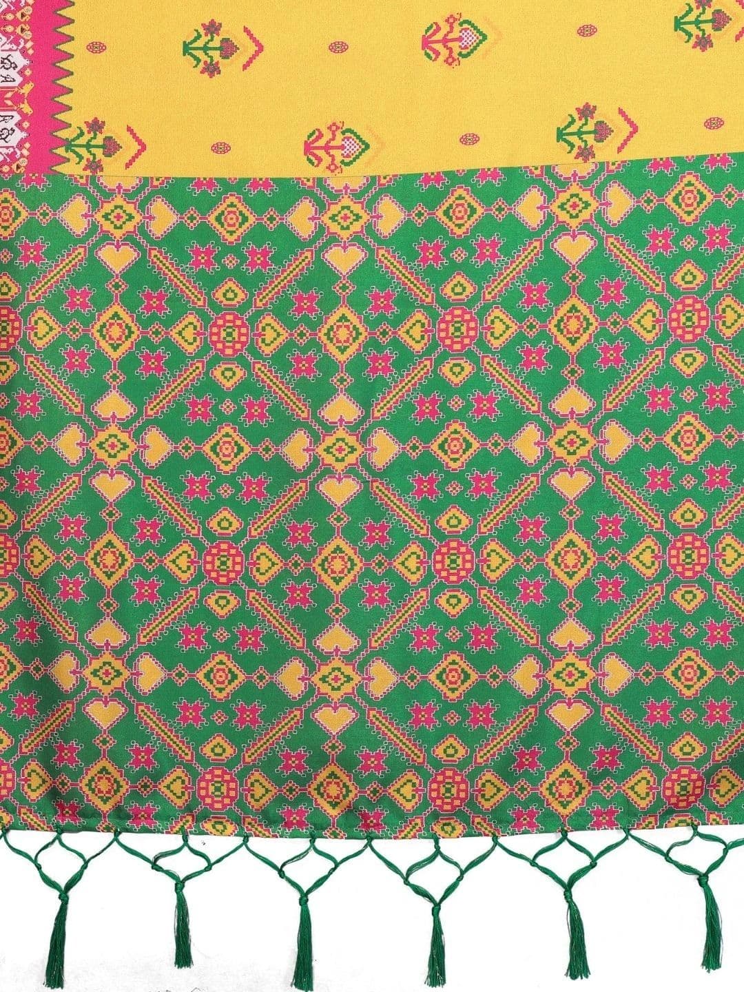 Mitera Floral Zari Linen Blend Designer Saree thumbnail 6